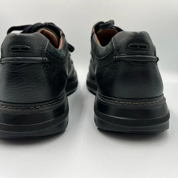 Men’s Clark’s Unstructured Black Leather Oxfords Size 11 - Picture 4 of 16